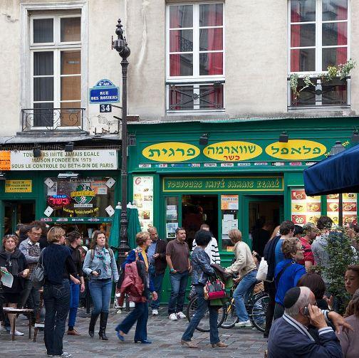 Le Marais — the historic Jewish quarter of Paris, France